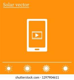 Video on mobile devices. EPS10 vector illustration