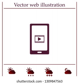 Video on mobile devices. EPS10 vector illustration