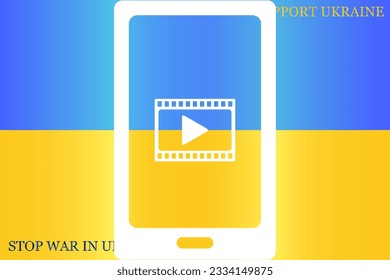 Video on mobile devices. EPS10 vector illustration