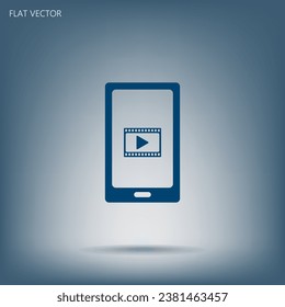 Video on mobile devices. EPS10 vector illustration