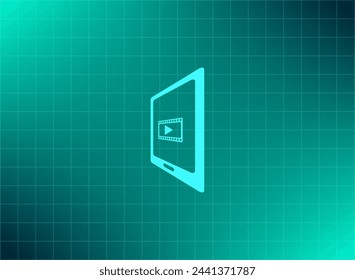Vídeo en dispositivos móviles. EPS10 ilustración vectorial