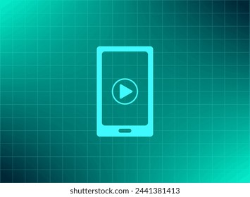 Vídeo en dispositivos móviles. EPS10 ilustración vectorial