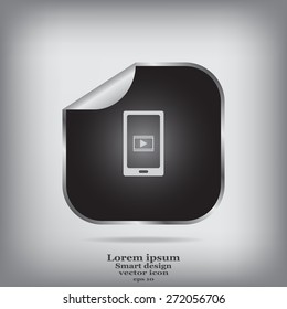 Video on mobile devices. EPS10 vector illustration