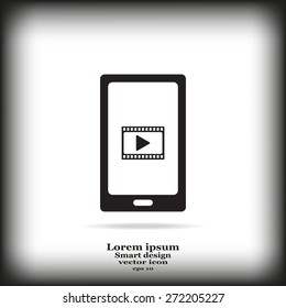 Video on mobile devices. EPS10 vector illustration