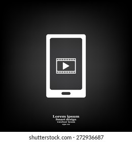 Video on mobile devices. EPS10 vector illustration
