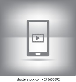 Video on mobile devices. EPS10 vector illustration
