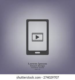 Video on mobile devices. EPS10 vector illustration
