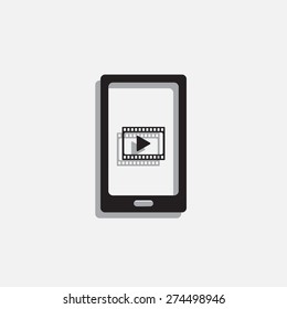 Video on mobile devices. EPS10 vector illustration