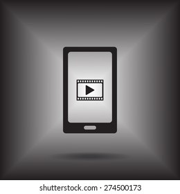 Video on mobile devices. EPS10 vector illustration
