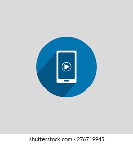 Video on mobile devices. EPS10 vector illustration