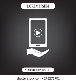 Video on mobile devices. EPS10 vector illustration