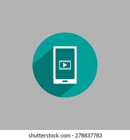 Video on mobile devices. EPS10 vector illustration