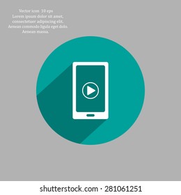 Video on mobile devices. EPS10 vector illustration