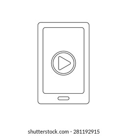 Video on mobile devices. EPS10 vector illustration