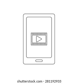 Video on mobile devices. EPS10 vector illustration