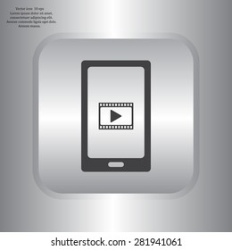 Video on mobile devices. EPS10 vector illustration