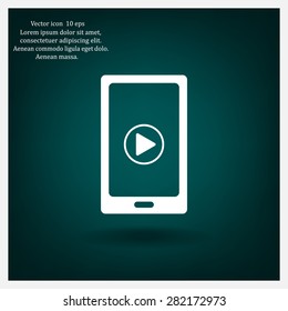 Video on mobile devices. EPS10 vector illustration