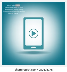 Video on mobile devices. EPS10 vector illustration