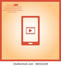 Video on mobile devices. EPS10 vector illustration