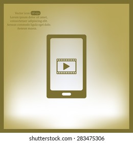 Video on mobile devices. EPS10 vector illustration