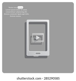 Video on mobile devices. EPS10 vector illustration