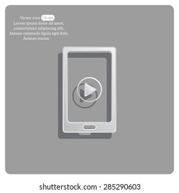 Video on mobile devices. EPS10 vector illustration