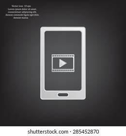 Video on mobile devices. EPS10 vector illustration