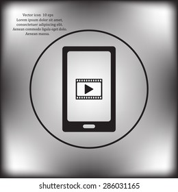 Video on mobile devices. EPS10 vector illustration