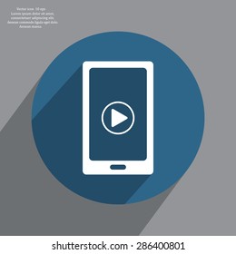 Video on mobile devices. EPS10 vector illustration