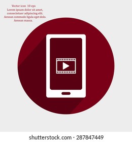 Video on mobile devices. EPS10 vector illustration