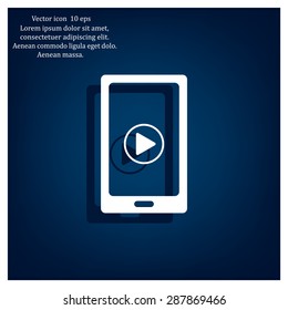 Video on mobile devices. EPS10 vector illustration