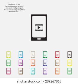 Video on mobile devices. EPS10 vector illustration