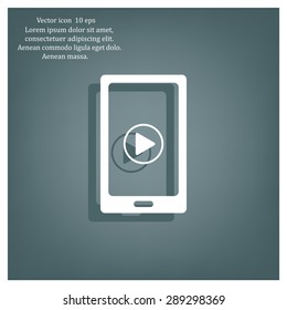 Video on mobile devices. EPS10 vector illustration