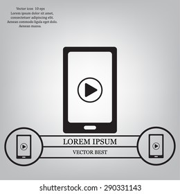 Video on mobile devices. EPS10 vector illustration