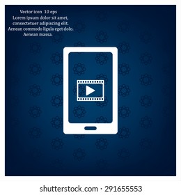 Video on mobile devices. EPS10 vector illustration
