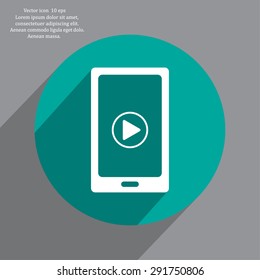 Video on mobile devices. EPS10 vector illustration