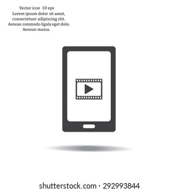 Video on mobile devices. EPS10 vector illustration