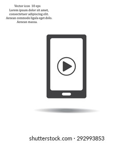 Video on mobile devices. EPS10 vector illustration