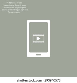 Video on mobile devices. EPS10 vector illustration