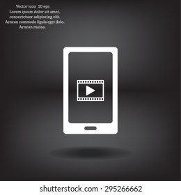 Video on mobile devices. EPS10 vector illustration