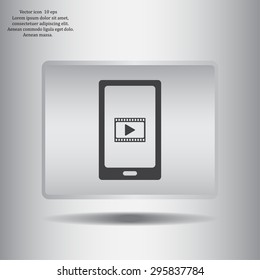 Video on mobile devices. EPS10 vector illustration