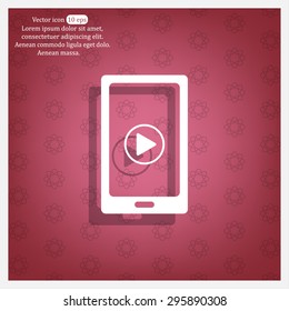 Video on mobile devices. EPS10 vector illustration