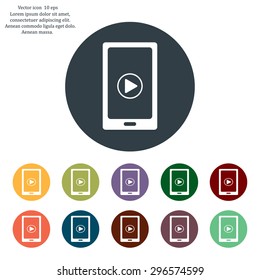 Video on mobile devices. EPS10 vector illustration