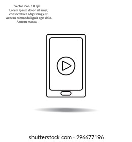 Video on mobile devices. EPS10 vector illustration