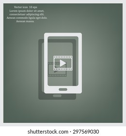 Video on mobile devices. EPS10 vector illustration