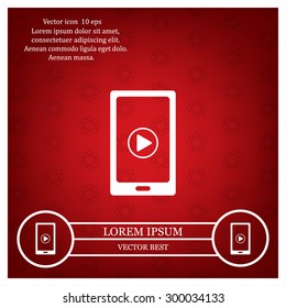 Video on mobile devices. EPS10 vector illustration