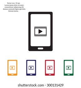 Video on mobile devices. EPS10 vector illustration