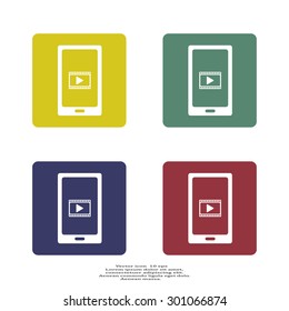 Video on mobile devices. EPS10 vector illustration
