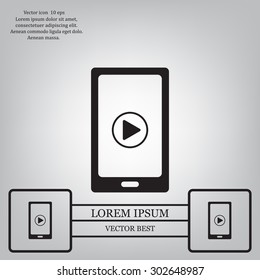 Video on mobile devices. EPS10 vector illustration