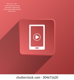 Video on mobile devices. EPS10 vector illustration